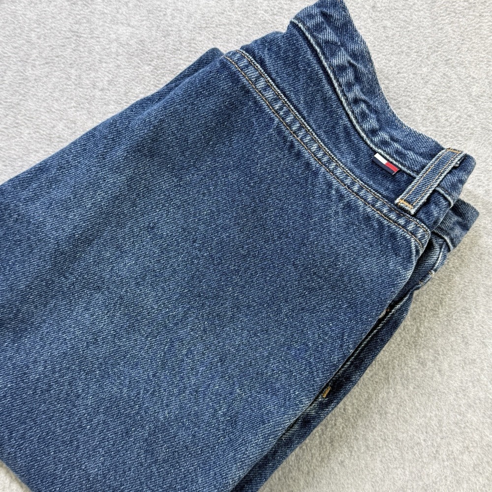 Tommy Jeans Women's Size 7 Blue Denim Bootcut Flare No Back Pockets Y2K VTG‎